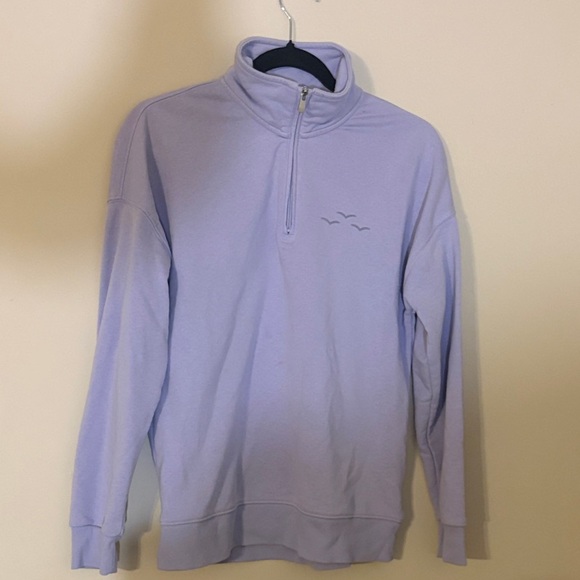 Lavender Half-Zip Pullover Sweatshirt - Picture 3 of 6